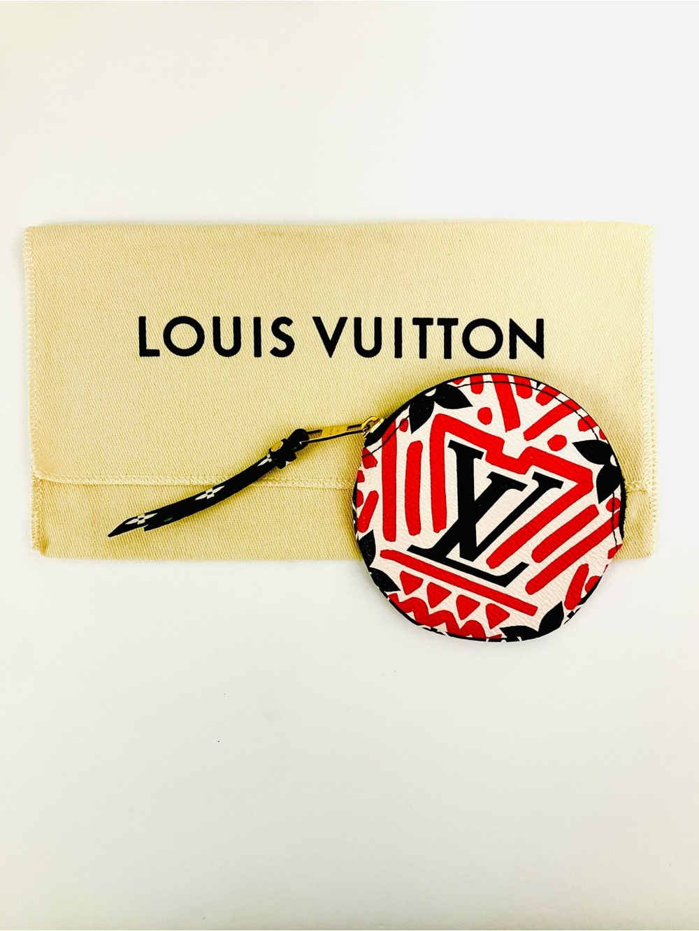 Louis Vuitton Crafty Round Coin Pouch/Purse Keychain
